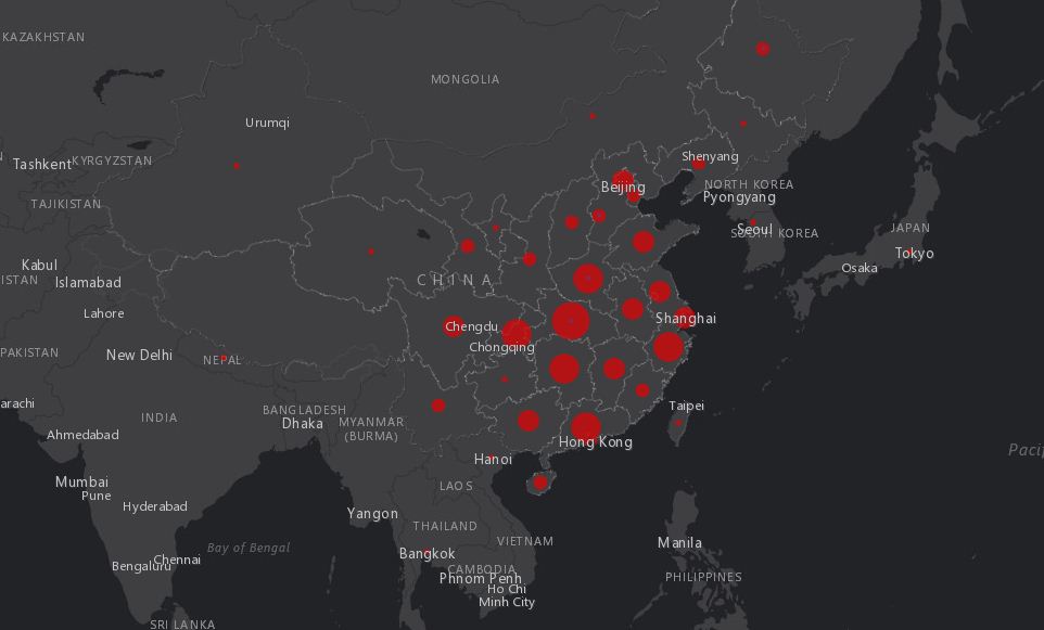 Коронавирус. В сети запустили онлайн-карту распространения смертельной болезни