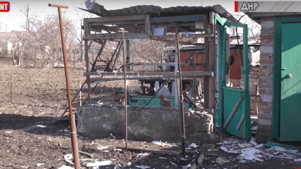 Посёлок Пантелеймоновка подвергся обстрелу со стороны украинских террористов. 2 марта 2020 года.